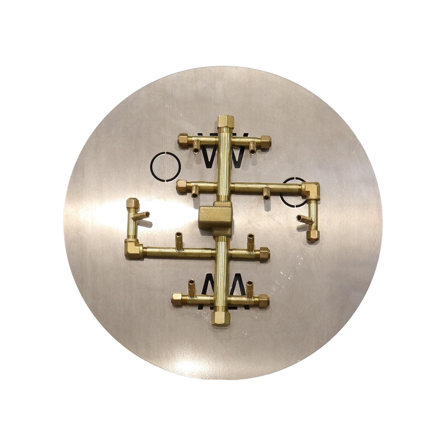 Warming Trends U100ALPL18C 12 X 11 Inch CROSSFIRE Brass Burner w/ 24-in Circular Plate - Burner - White Background thumbnail