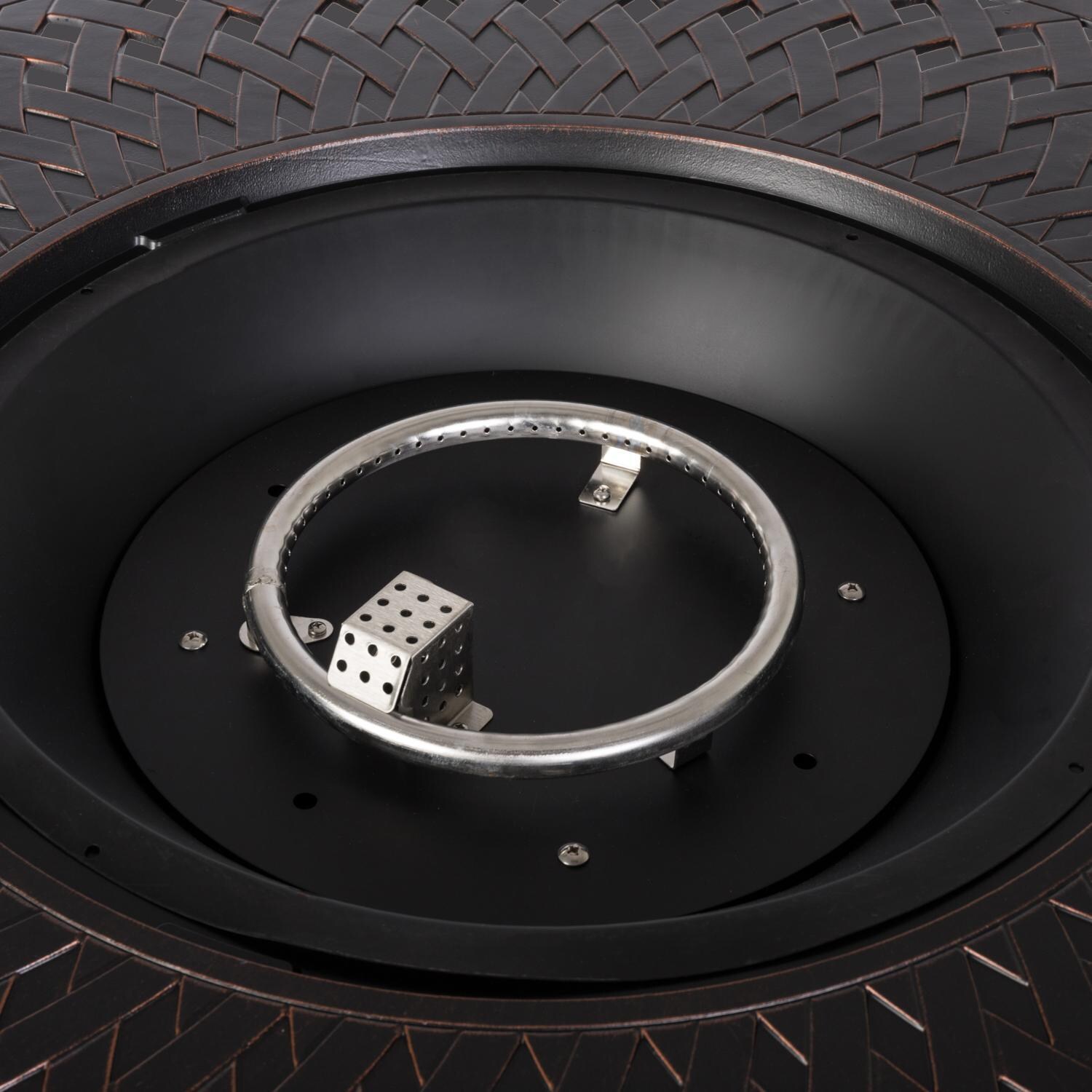 Ultimate Patio 62695 Palm Way 42-Inch Round Aluminum Round Propane Gas Fire Pit - Burner thumbnail