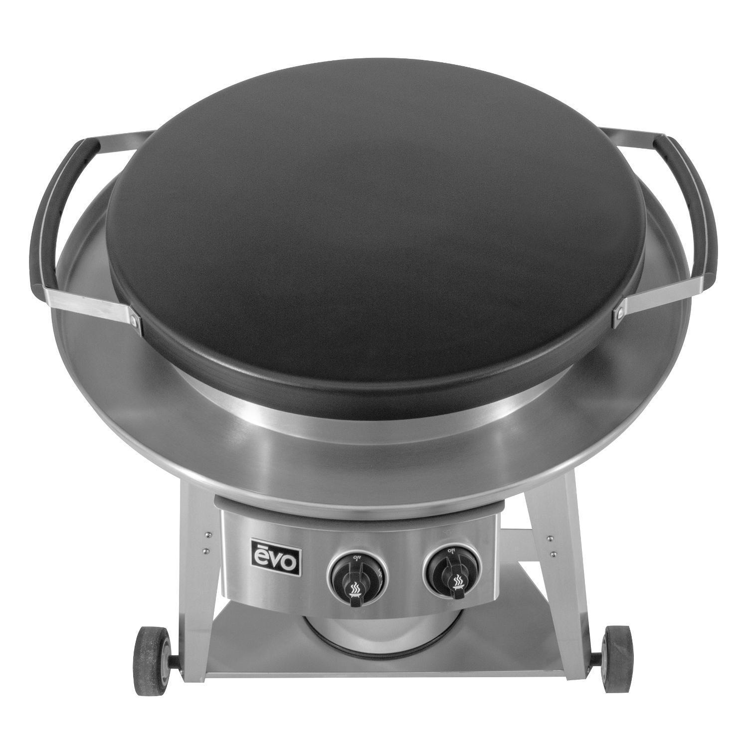 EVO 10-0002-LP-C Professional Wheeled Cart Flattop Propane Gas Grill w/ Non-Stick Ceramic Clad Coating - Cooking Surface - Detail thumbnail