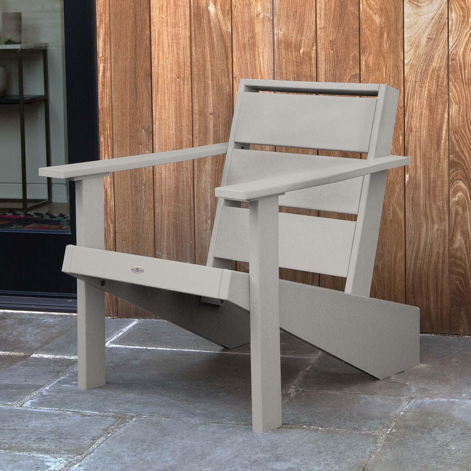 Hazel Cove Recycled Plastic Adirondack Chair in Cove Gray by Lakeview Outdoor Designs
