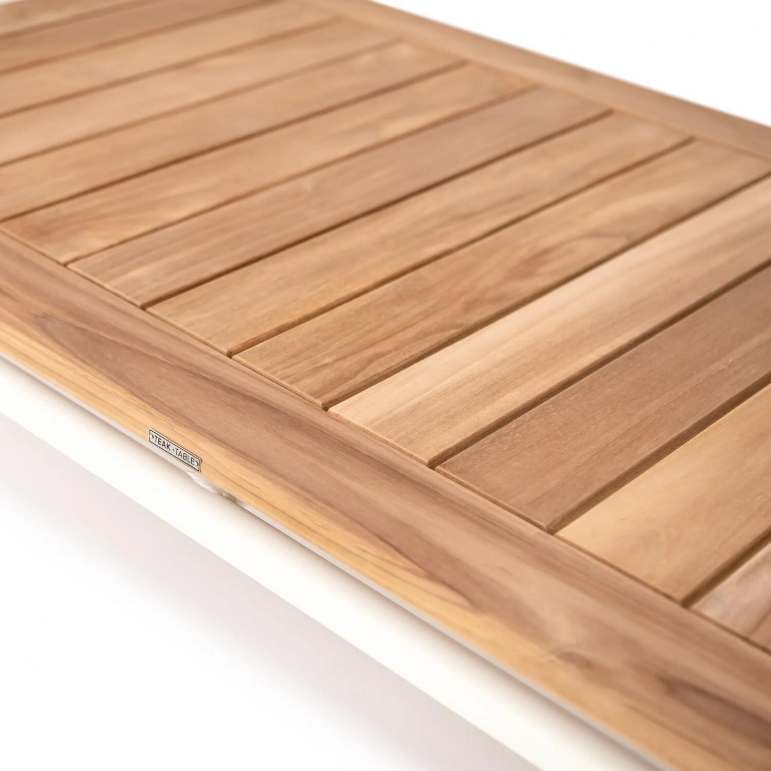 Teak + Table Barbados 51 Inch Rectangular Coffee Table in Pearl - Detail thumbnail