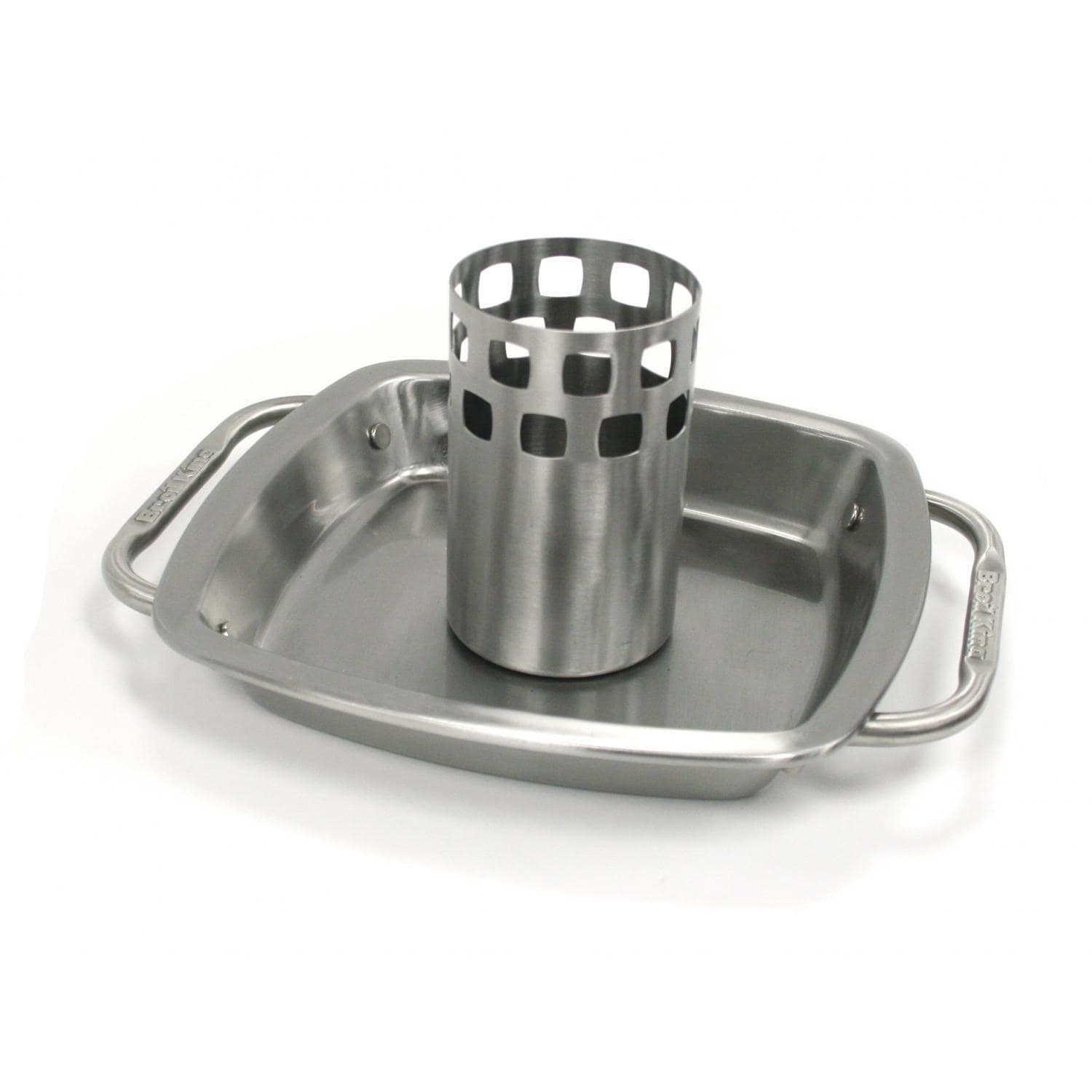 Broil King 9 X 11-Inch Stainless Steel Chicken Roaster With Pan - Full View thumbnail