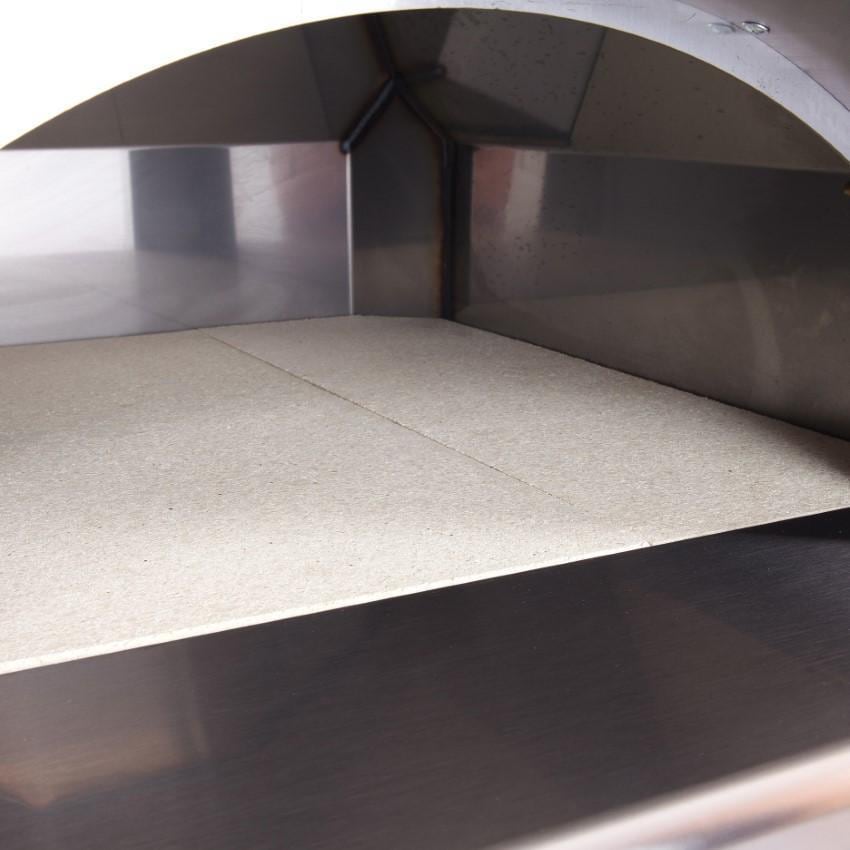 Fontana Forni FTMAR-R Margherita Wood-Fired Pizza Oven On Cart - Red - Oven Interior Solid Weld - Detail thumbnail
