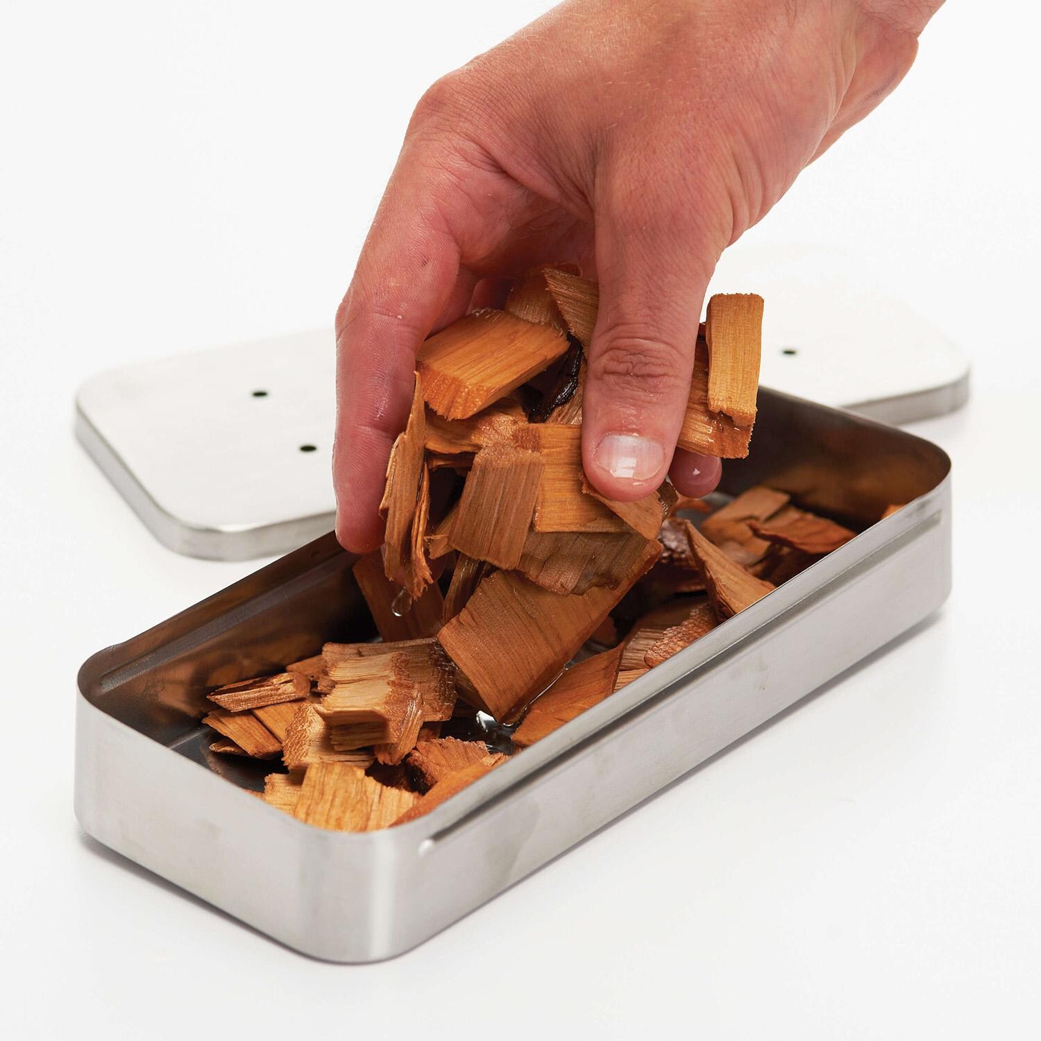 GrillPro Stainless Steel Smoker Box - 00185 - Filling - White Background thumbnail