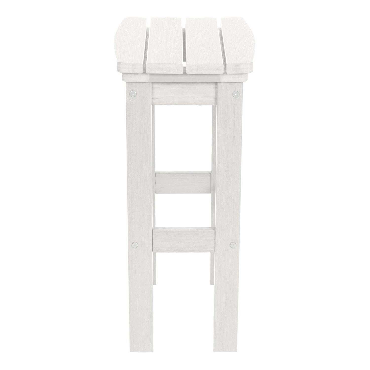 Hart Lane Polyresin Bar Stool in White By Lakeview Outdoor Designs - Side - White Background thumbnail