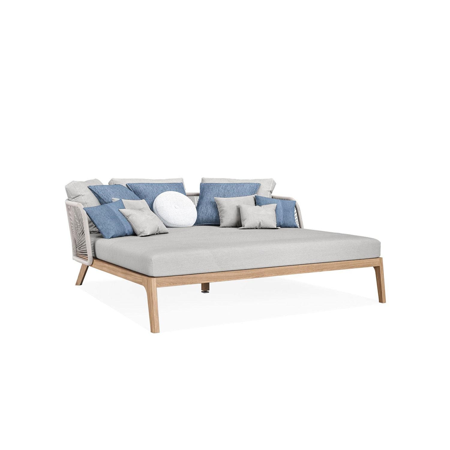 Willowlake Teak Daybed in Silver by Lakeview Outdoor Designs - Side View - White Background thumbnail