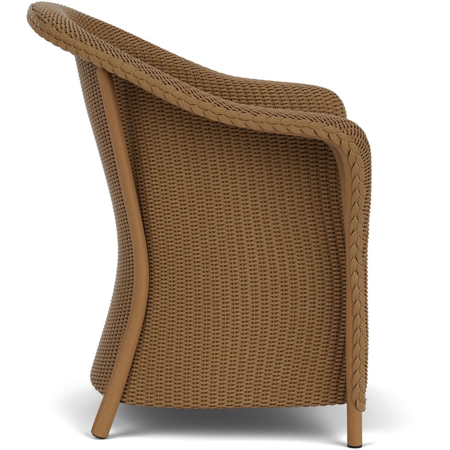 Lloyd Flanders Reflections Dining Armchair W/ Padded Seat in Hickory Finish - Side thumbnail