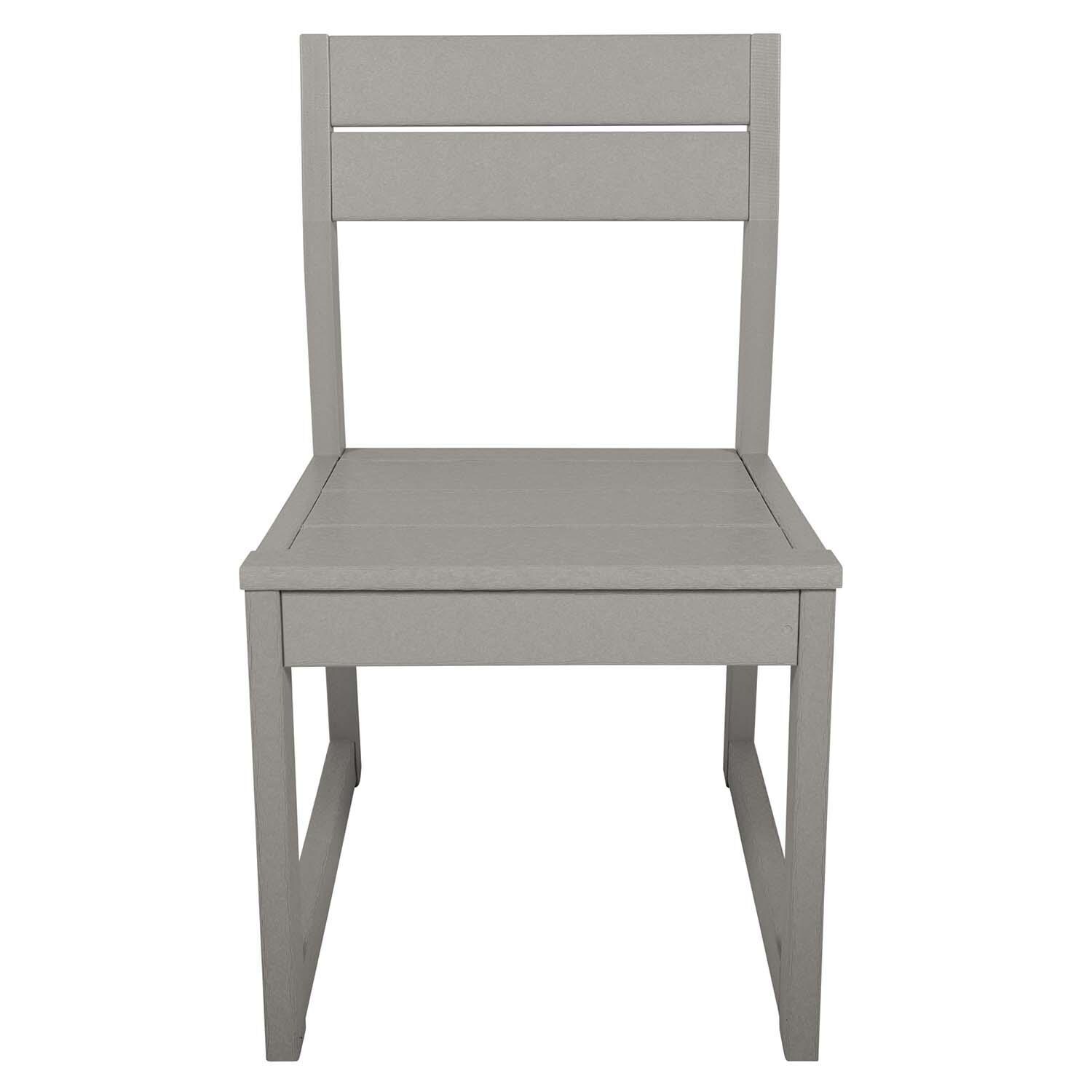 Hazel Cove Recycled Plastic Dining Side Chair in Cove Gray by Lakeview Outdoor Designs - White Background thumbnail