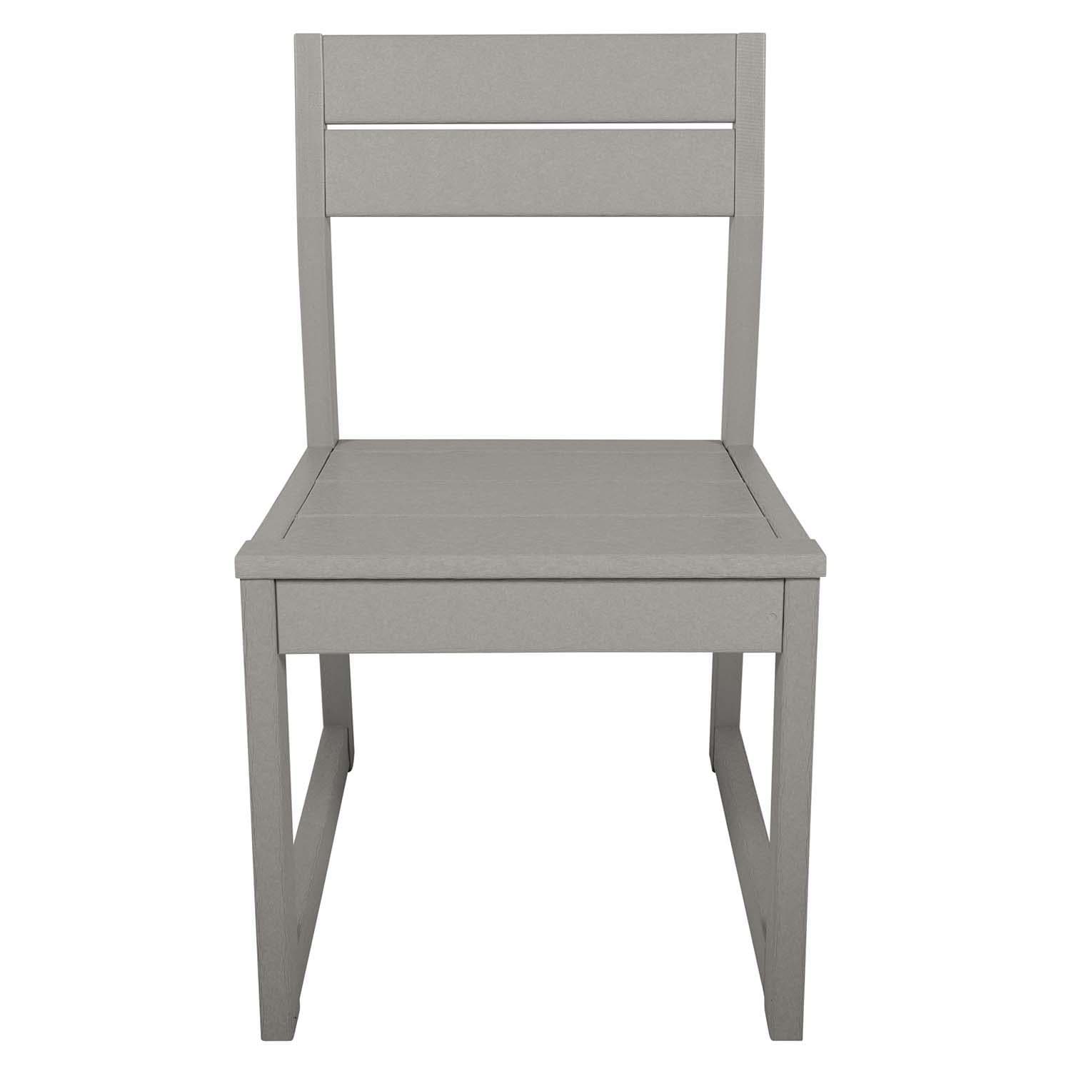 Hazel Cove Recycled Plastic Dining Side Chair in Cove Gray by Lakeview Outdoor Designs - White Background thumbnail