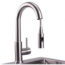 Lynx Professional Outdoor Rated Single-Handle Pull-Down Gooseneck Hot/Cold Faucet - LPFK image