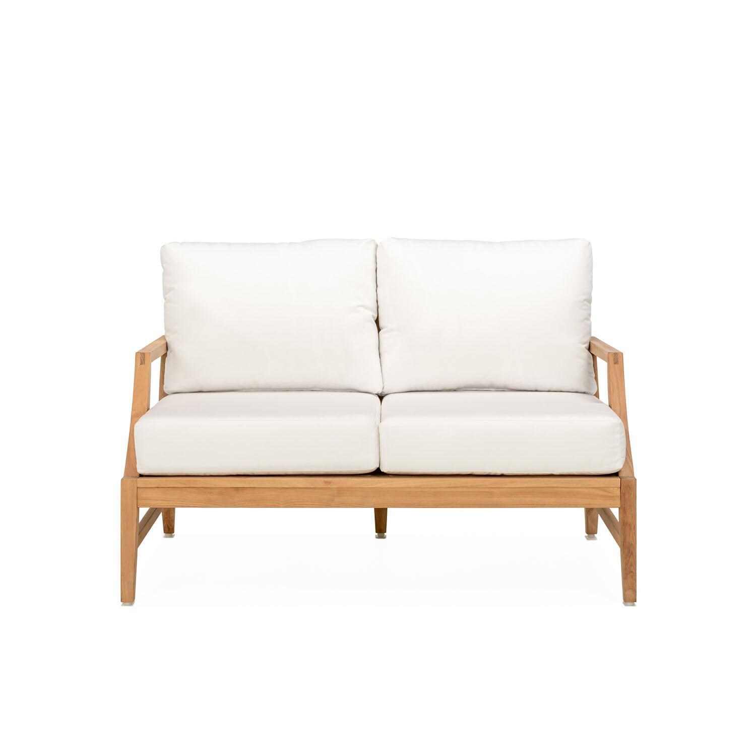 Charleston Loveseat in Natural By Teak + Table