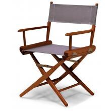 World Famous Dining Height Director Chair By Telescope Casual - Walnut/Gray