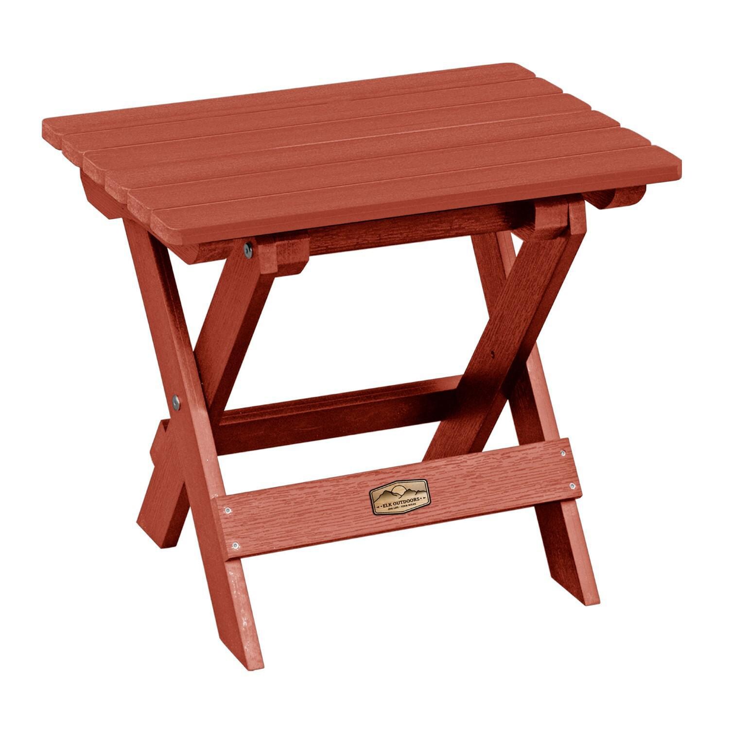Lakeview The Charmville Folding Side Table - Rustic Red - On White thumbnail