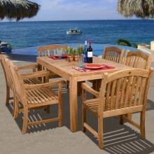 Amazonia Teak Oslo 6-Person Teak Patio Dining Set image