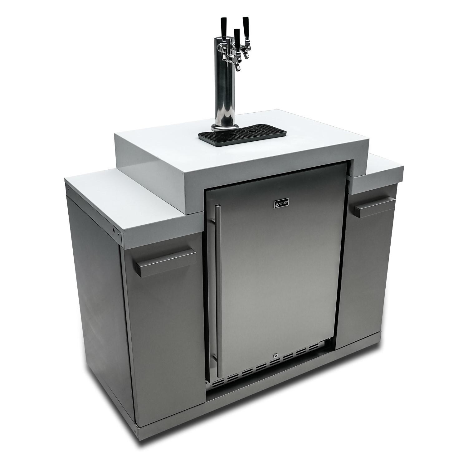 Mont Alpi - MA-KEG - Outdoor Rated Triple Tap Kegerator Cabinet Module - From Left thumbnail