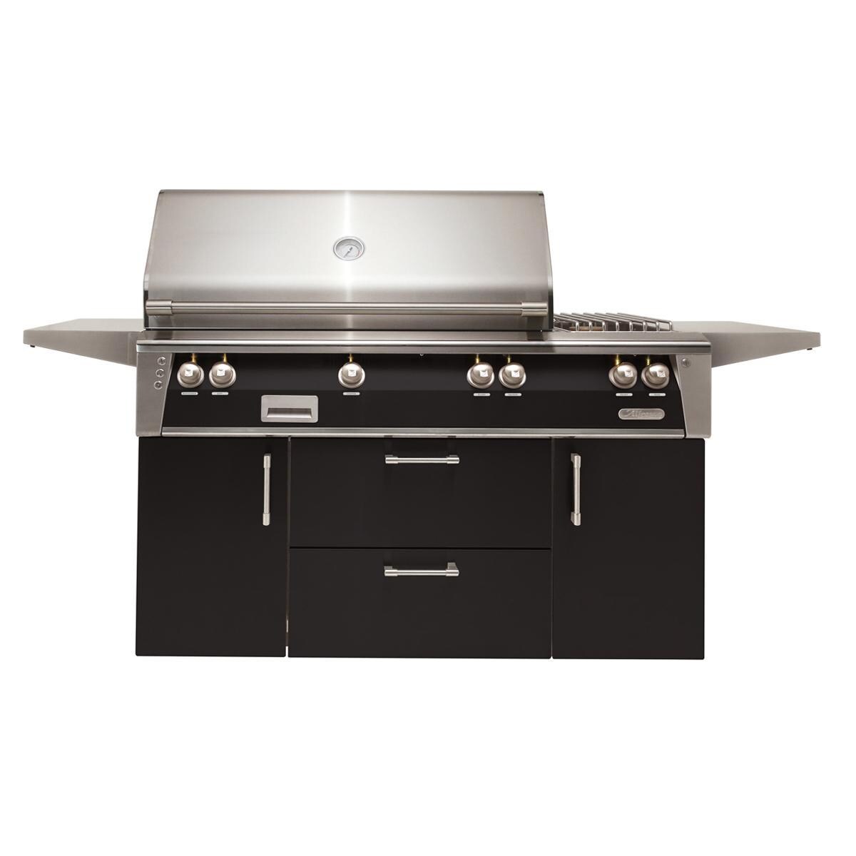 Alfresco Grills ALXE-56SZC-NG-S9005 Alfresco ALXE 56-Inch Natural Gas Deluxe Grill With Sear Zone, Rotisserie, And Side Burner in Jet Black Gloss thumbnail