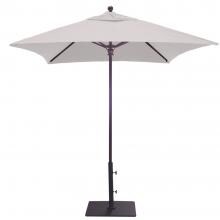 Galtech 6 X 6 Ft. Square Aluminum Patio Market Umbrella W/ Push Lift - Antique Bronze Frame W/ Canvas Sunbrella image