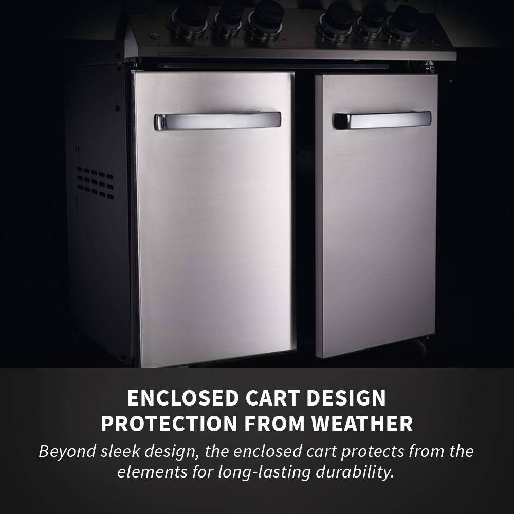 Napoleon P500RSIBNSS-3 (2019) Prestige 500 Natural Gas Grill with Infrared Rear Burner and Infrared Side Burner - Enclosed Cart - Detail thumbnail
