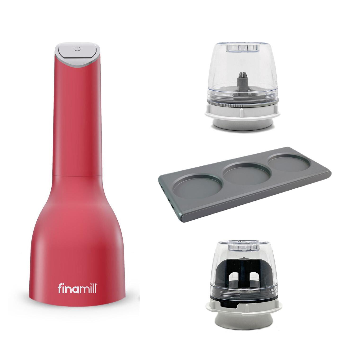 FinaMill Spice Grinder MAX Pack W/ 2 Trays, 3 MAX Pods & 3 Spice Pods - Sangria - Included Accessories thumbnail