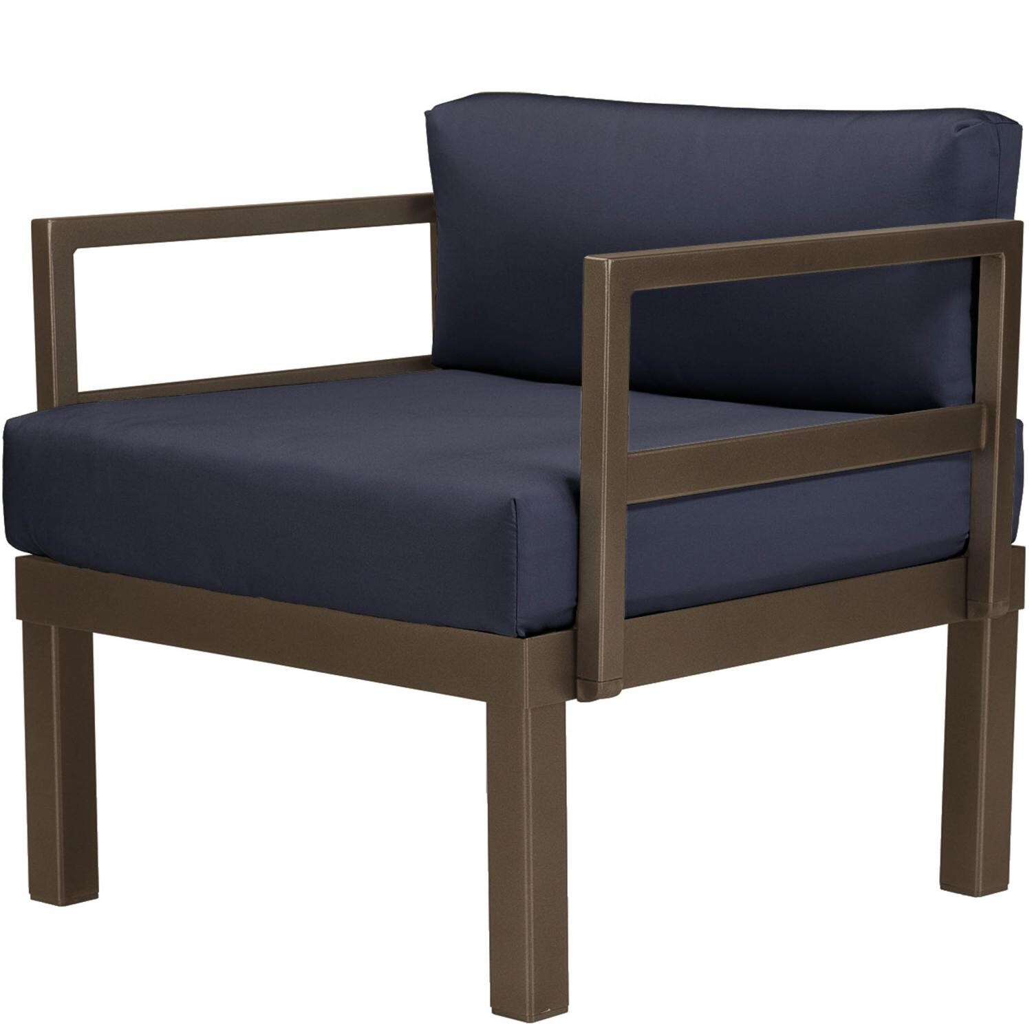 Ashbee Aluminum Patio Club Chair By Telescope Casual - Textured Kona/Indigo thumbnail