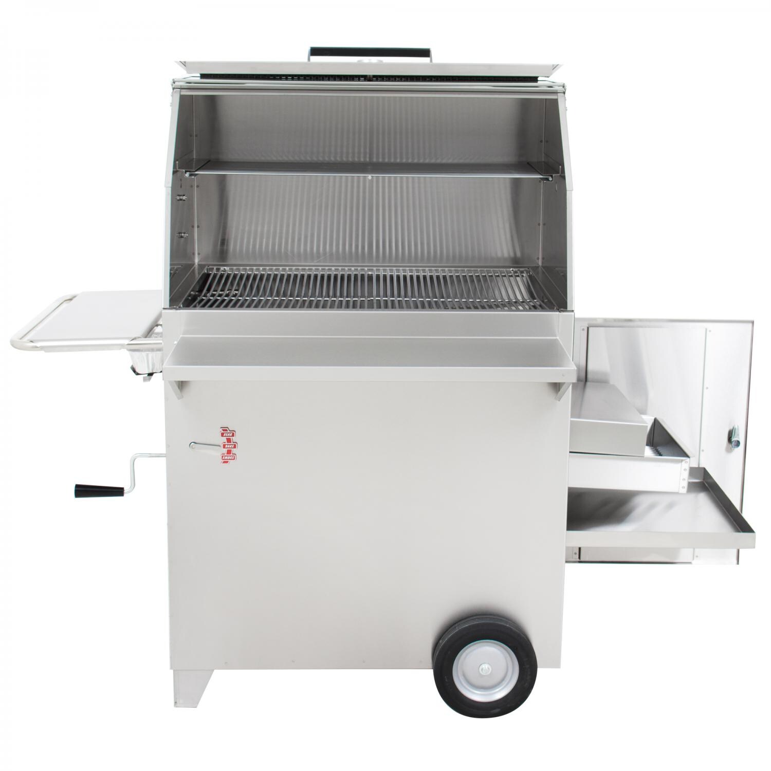 Hasty-Bake Gourmet Stainless Steel Charcoal Grill - Open View thumbnail