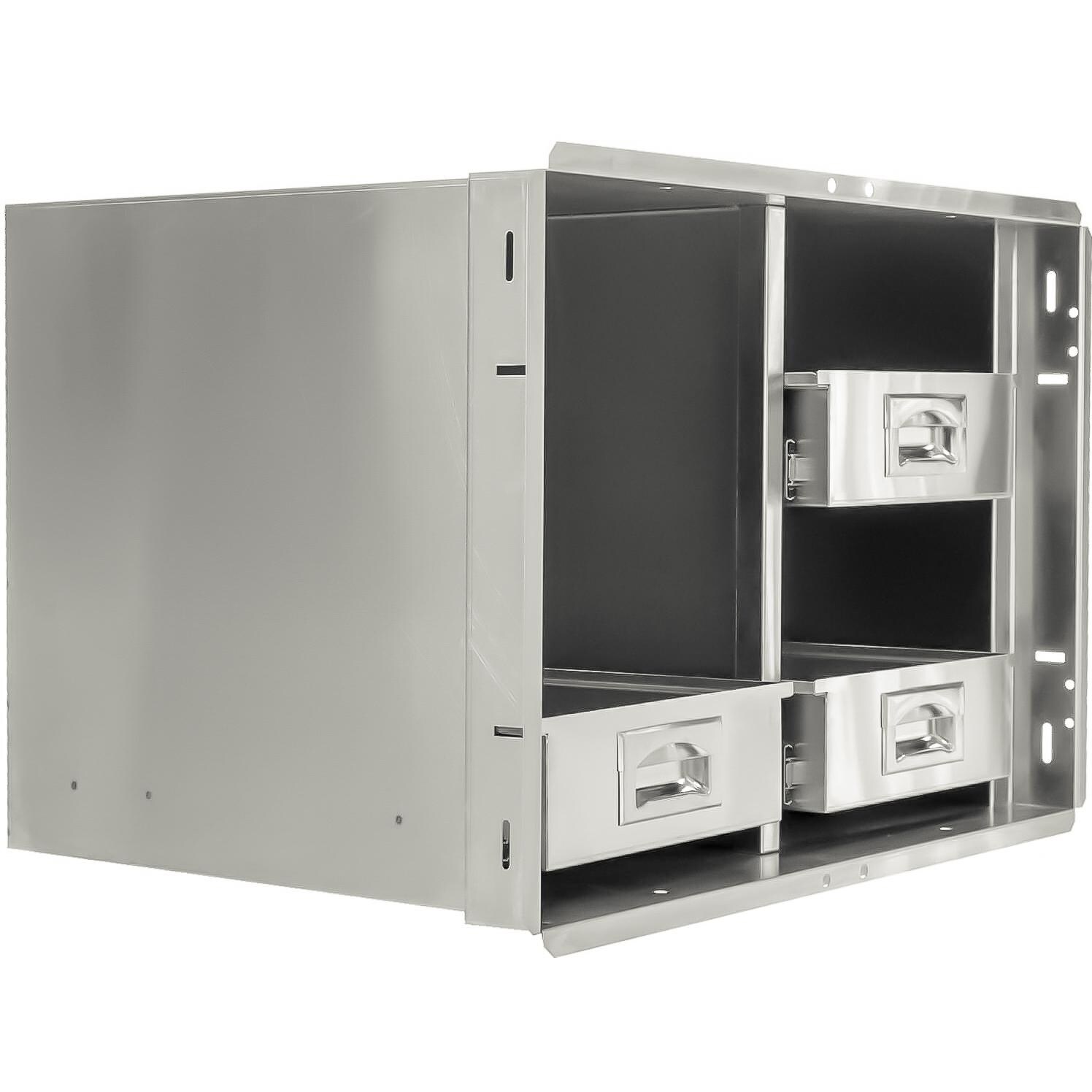 BBQGuys.com Kingston Panel Series Enclosed Cabinet - Side View thumbnail