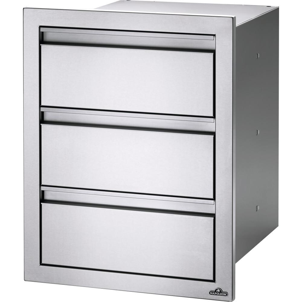Napoleon - BI-1824-3DR - 18-Inch Stainless Steel Triple Drawer thumbnail