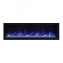 Remii by Amantii Panorama Deep 55-Inch Built-In Electric Fireplace with Black Steel Surround - Indoor/Outdoor - 102755-DE image