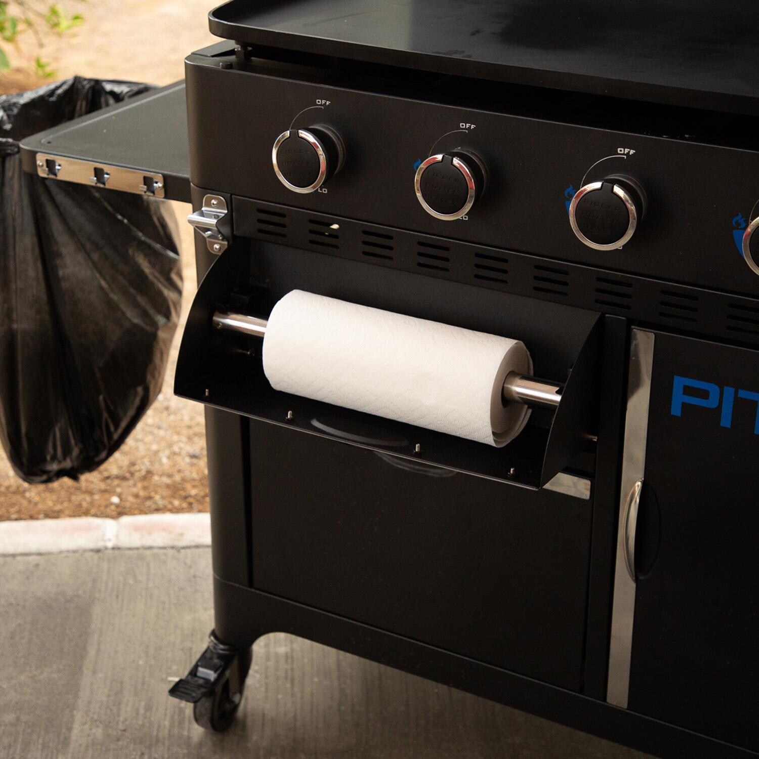 Pit Boss 10783 Ultimate Lift Off 5 Burner Propane Griddle - Paper Towel Holder - Detail thumbnail