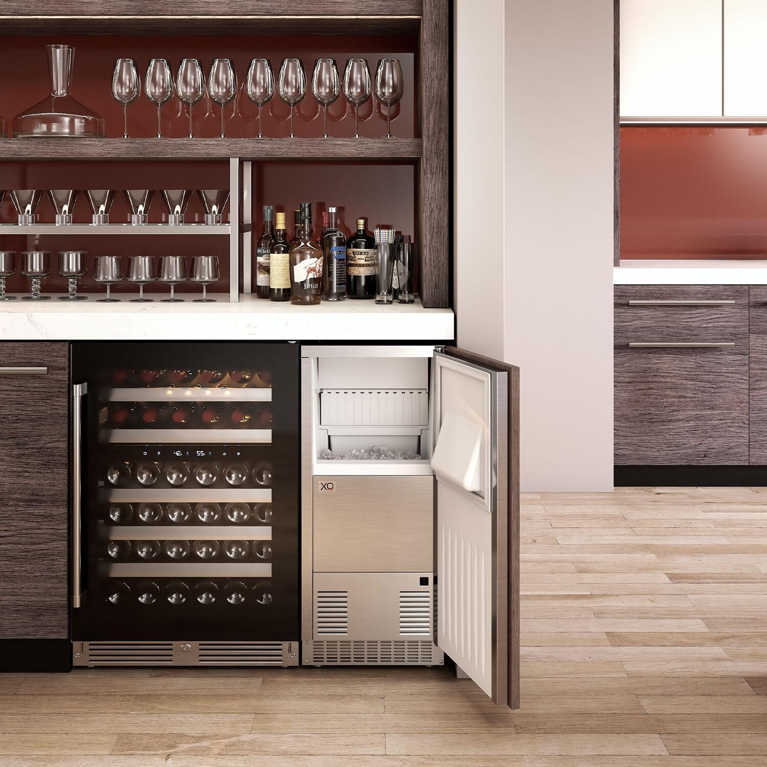 XO Appliance XOUIM1565O 15-Inch 27 Lbs. Outdoor Panel Ready Ice Maker - Lifestyle thumbnail