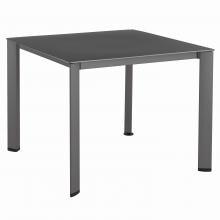 KETTLER Kettalux Plus 37 Inch Square Aluminum Patio Dining Table With Resin Top - Gray