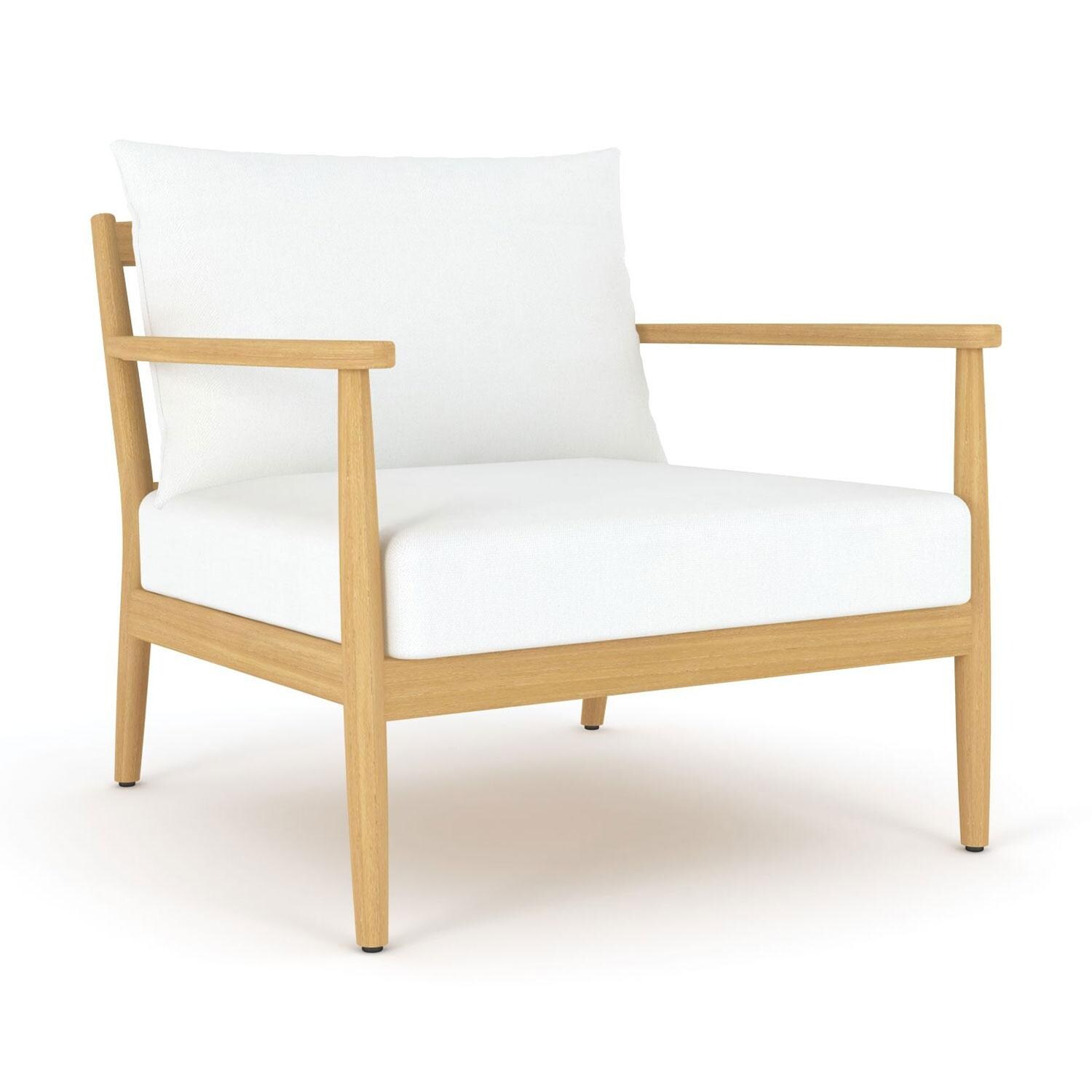 Palma Teak Club Chair W/ White Cushions by Royal Teak Collection