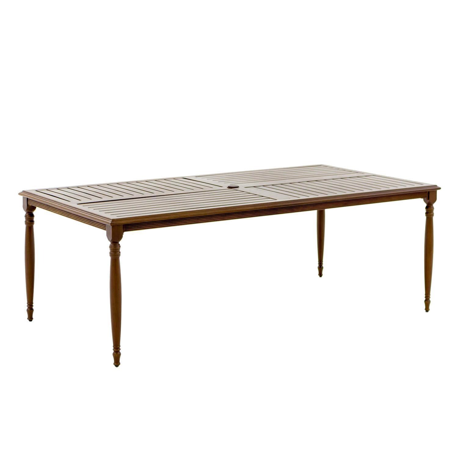 Arabella Aluminum 76 X 42 Inch Rectangular Patio Dining Table W/ Slat Top thumbnail