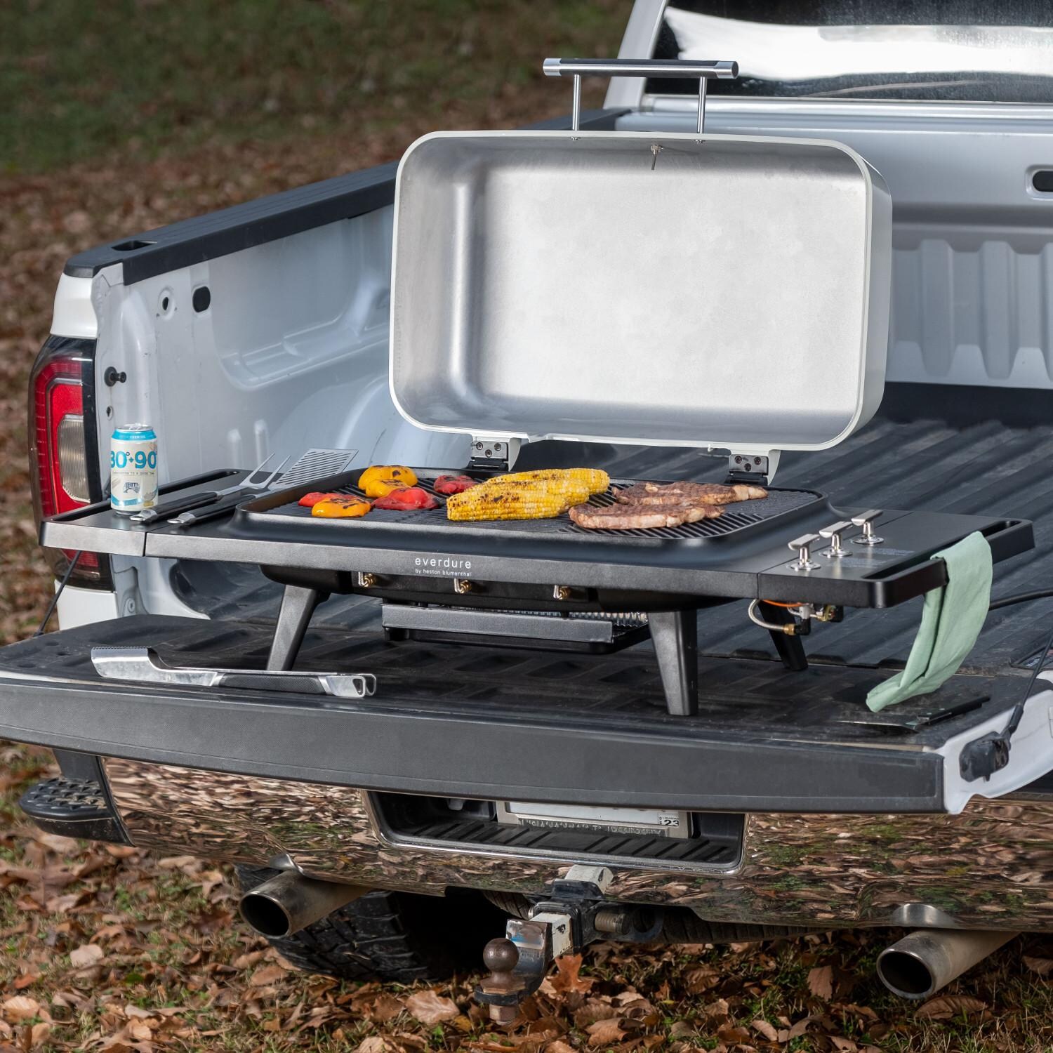 Everdure By Heston Blumenthal HBG3SUS FURNACE 52-Inch 3-Burner Propane Gas Grill With Stand - Off the Cart - Open thumbnail