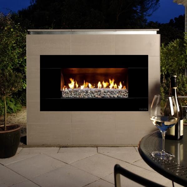 Escea Ef5000 Outdoor Natural Gas Fireplace Black With New