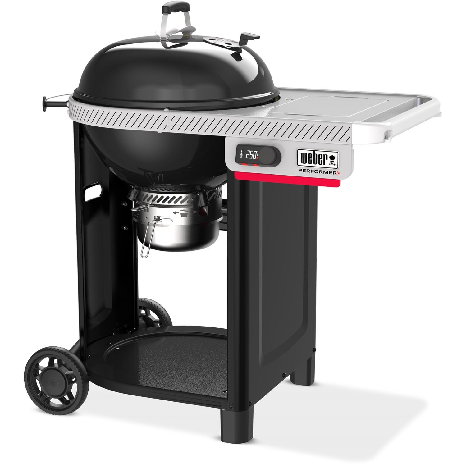 Weber Grills 1501870 Performer 22-in Smart Charcoal Grill - Black - Angled Left - White Background thumbnail