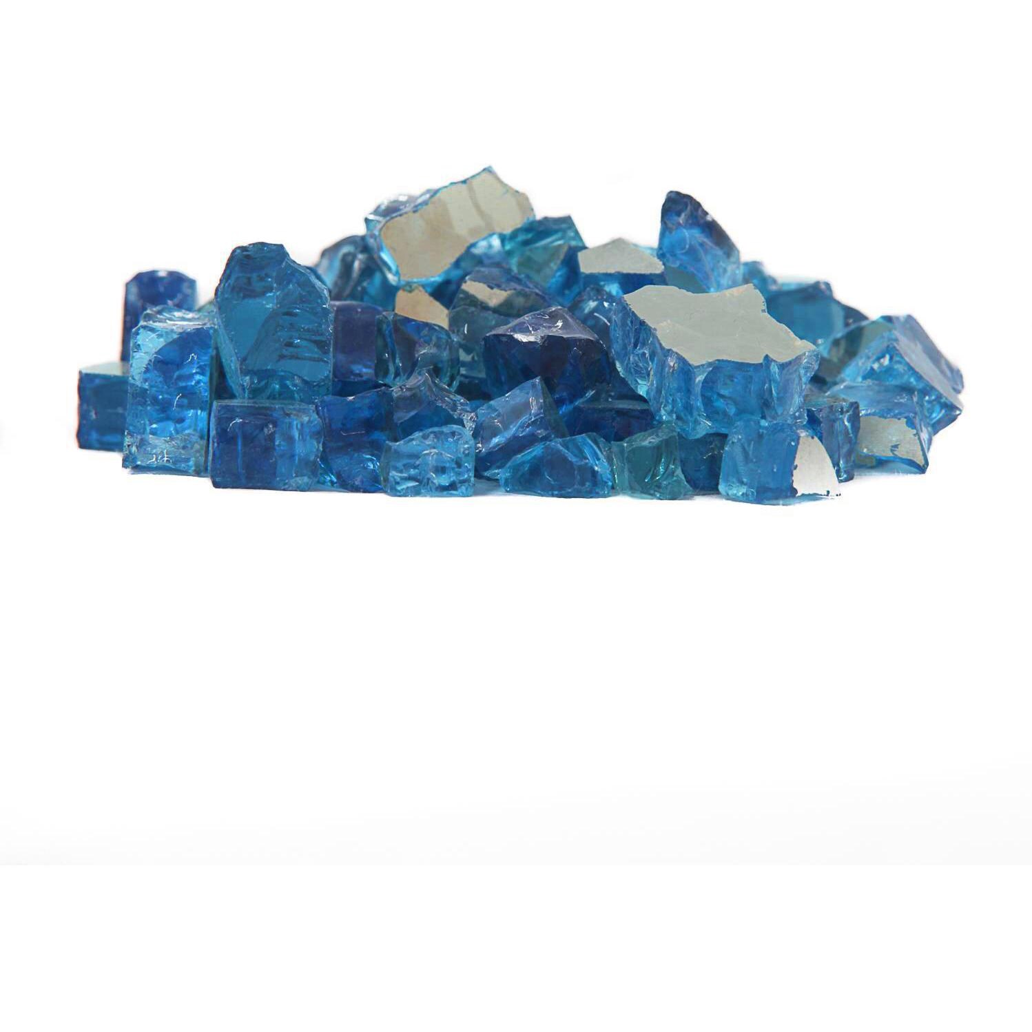 Lakeview Outdoor Designs 1/2-Inch Sky Blue Reflective Fire Glass thumbnail