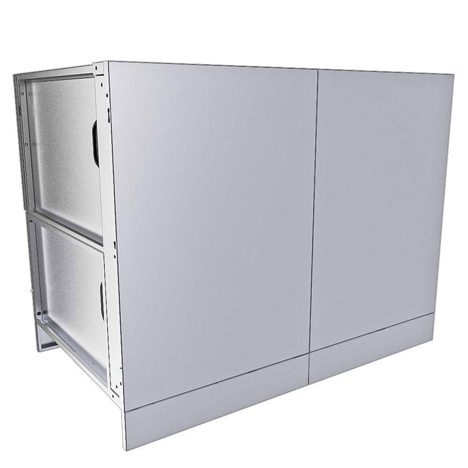 Sunstone SAC44HGDC 44 In. Sunstone Base Cabinet for Up To 38 In Pellet Grill - Rear View - White Background thumbnail