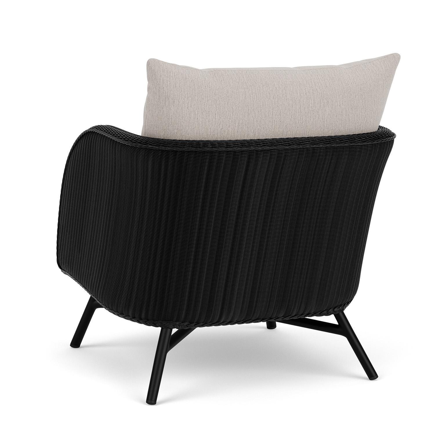 Lloyd Flanders Essence Lounge Chair W/Remy Cloud Fabric - Ebony Finish - Back Left thumbnail