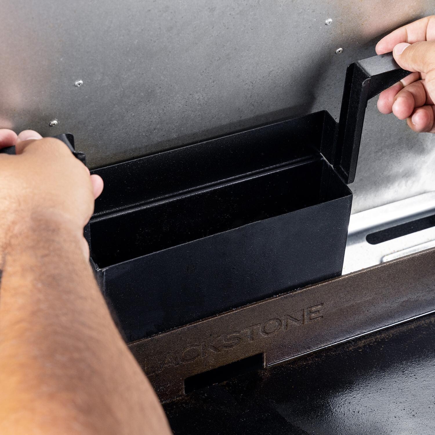 Blackstone 6303 36 Inch Built-In Natural Gas Griddle W/ Hood - Drip Tray - Detail thumbnail