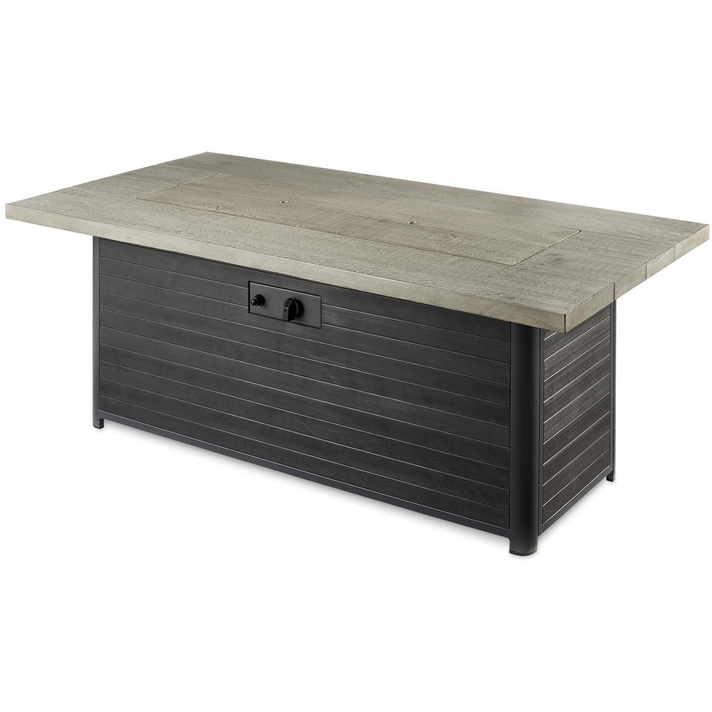 Lakeview Outdoor Designs Rusticview Linear Gas Fire Pit Table - Included matching burner cover adds almost four square feet of table space thumbnail