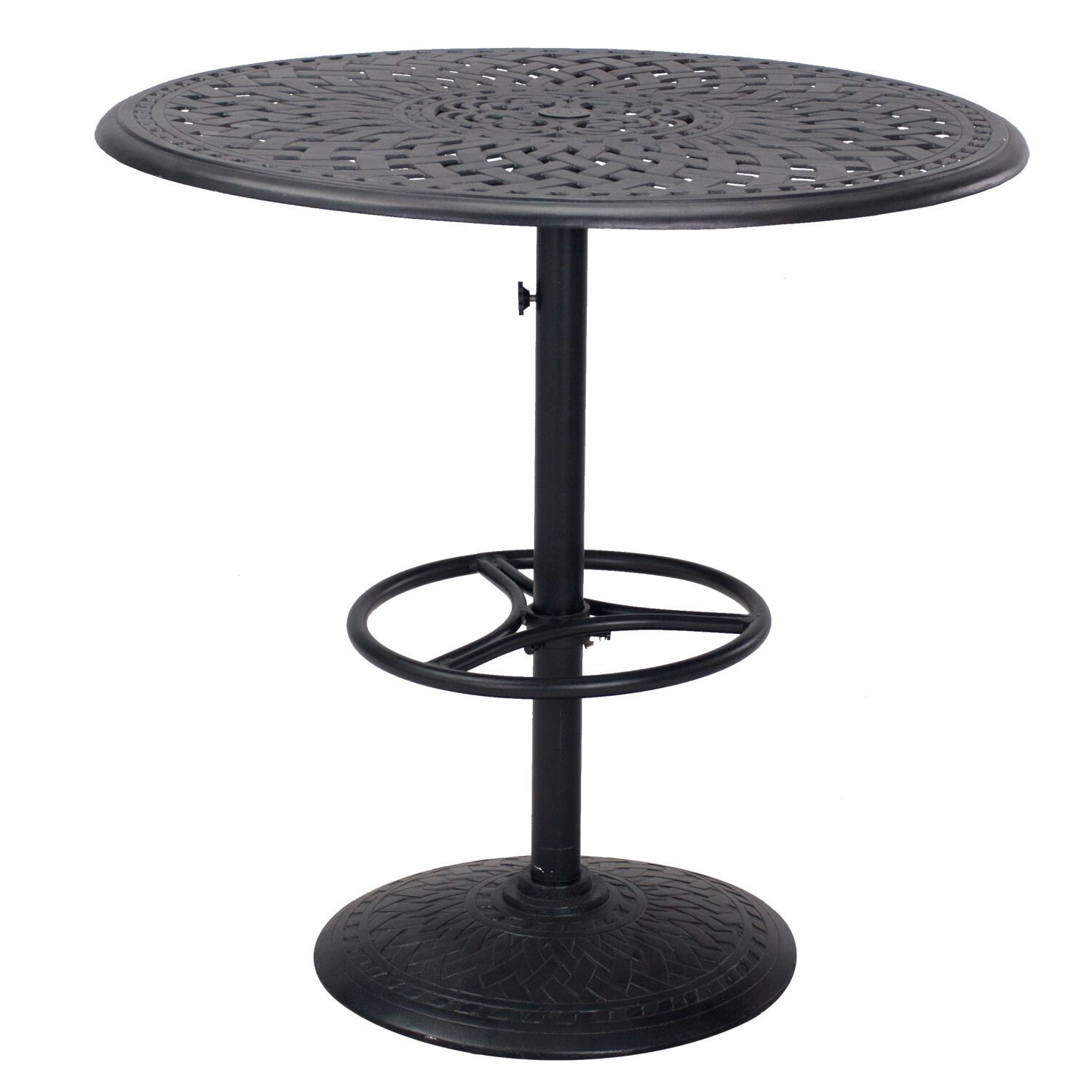 Darlee 201660-5PC-60F Capri Cast Aluminum 42 Inch Round Bar Table thumbnail