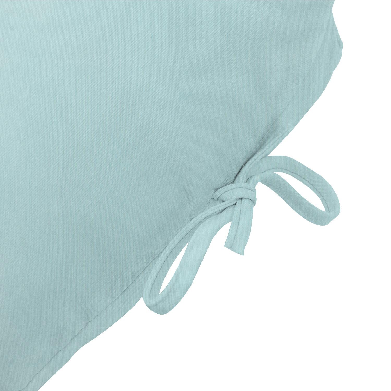 Sunbrella Canvas Glacier Long Outdoor Replacement Chaise Lounge Cushion By UltimatePatio.com - Tie Detail thumbnail