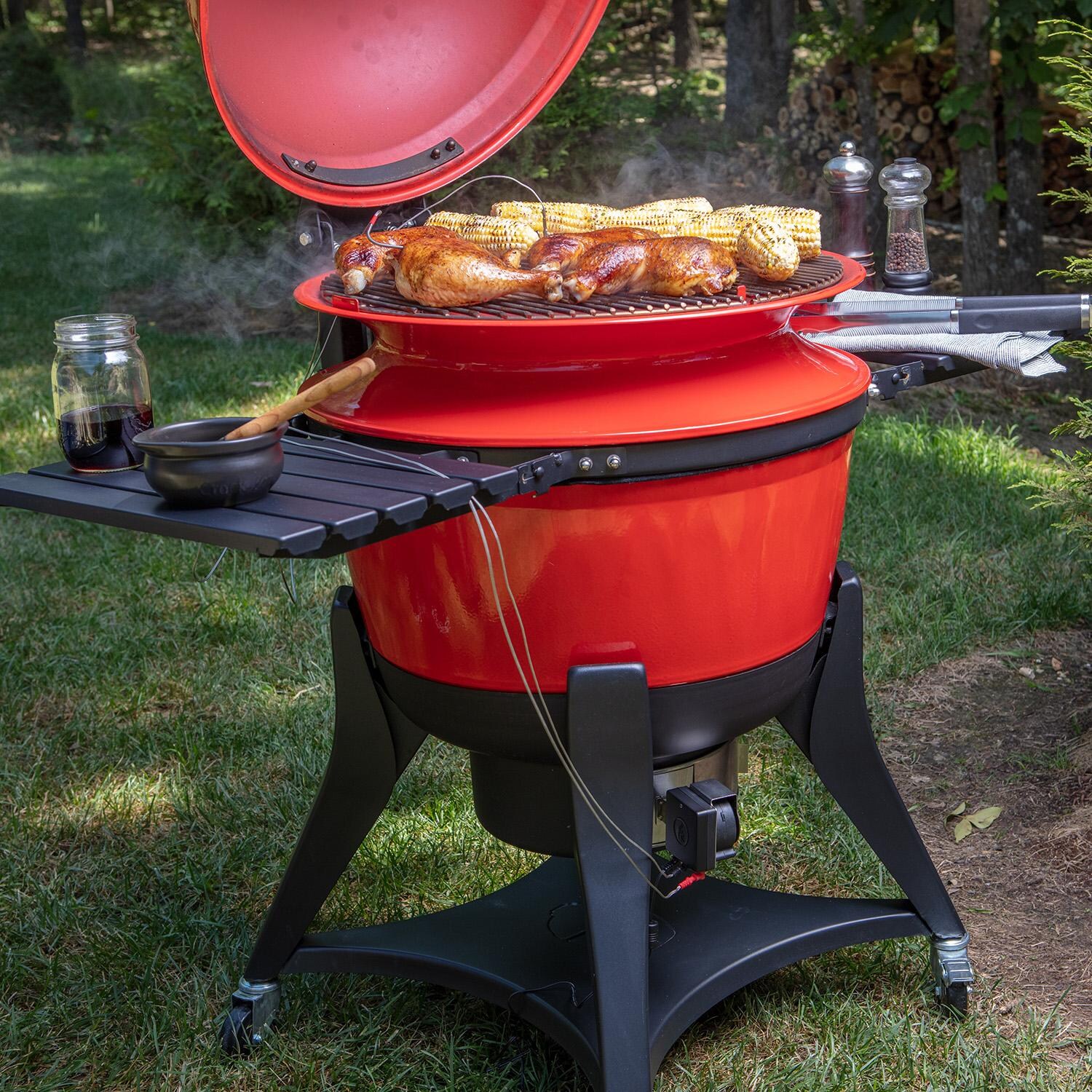 Flame Boss FB400-K WiFi Smoker Controller W/ Kamado Adapter Kit - Installed - Lifestyle thumbnail