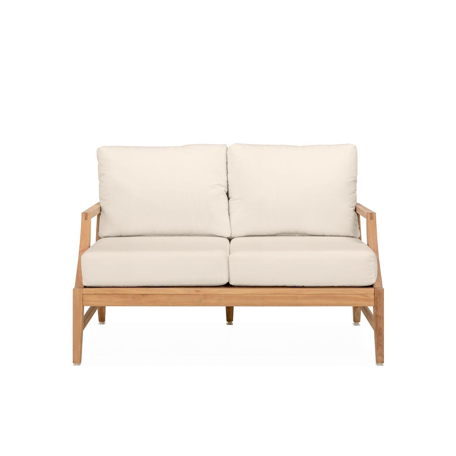 Teak + Table Charleston Loveseat in Sand - White Background thumbnail