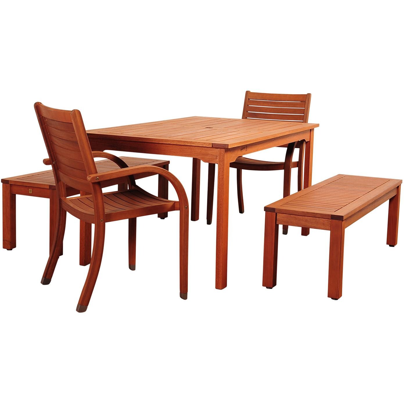 Amazonia SC 2RICHFIELD_2CATA_BT361 Richfield 6-Person Eucalyptus Patio Rectangular Dining Set thumbnail