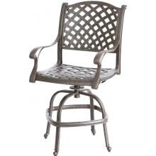 Darlee Nassau Cast Aluminum Patio Counter Height Swivel Bar Stool image