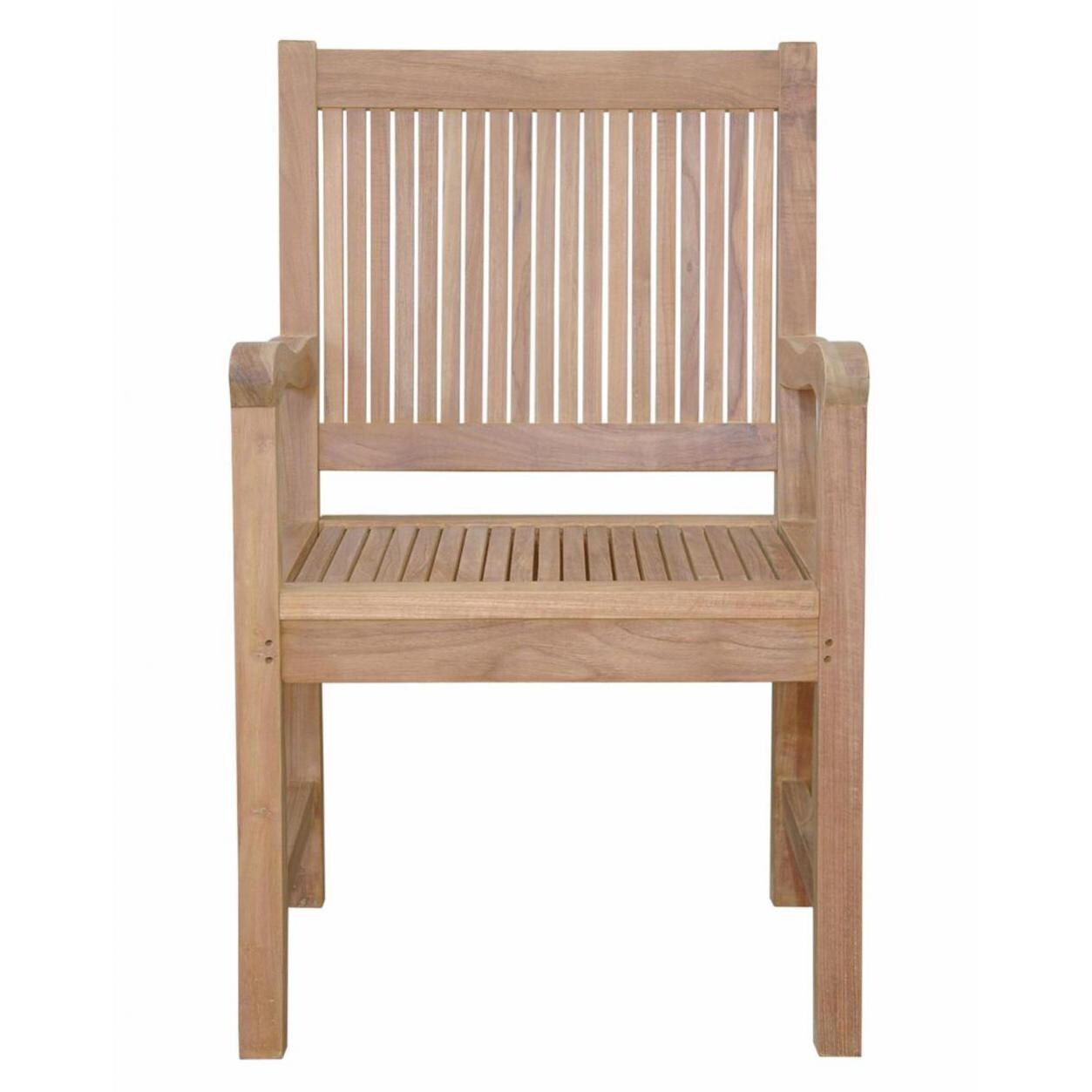 Anderson Teak Chester Teak Patio Dining Arm Chair - Front thumbnail