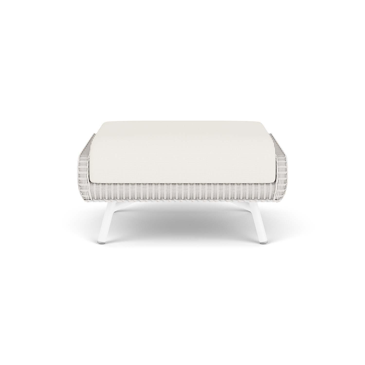 Essence Lloyd Loom Ottoman in White/Sailcloth Salt by Lloyd Flanders