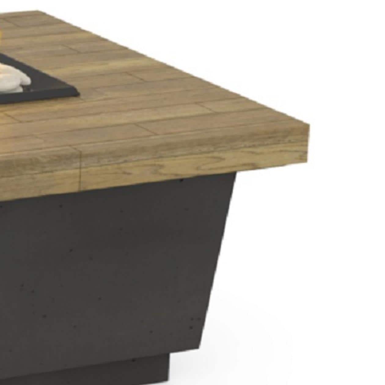 Contempo LP Select 52 Inch Rectangular GFRC Propane Fire Pit Table in ...